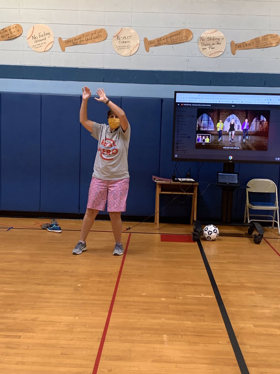 GlenhamPhysEd's tweet photo. Glenham Phys Ed supporting our PTO Dance Party Booster-a-thon virtual fundraiser. Dance warm-ups before our actual PE activity to help students earn minutes towards their goal of 35minutes of dancing daily 10/14-10/23...
Then foot skills and soccer outsideโฝ๏ธ#SupportPTO https://t.co/6lqF7AZavR