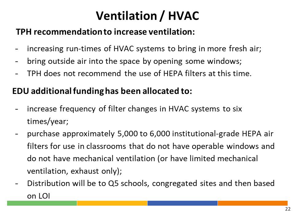 Although  @TOPublicHealth did not recommend HEPA filters we are now procuring