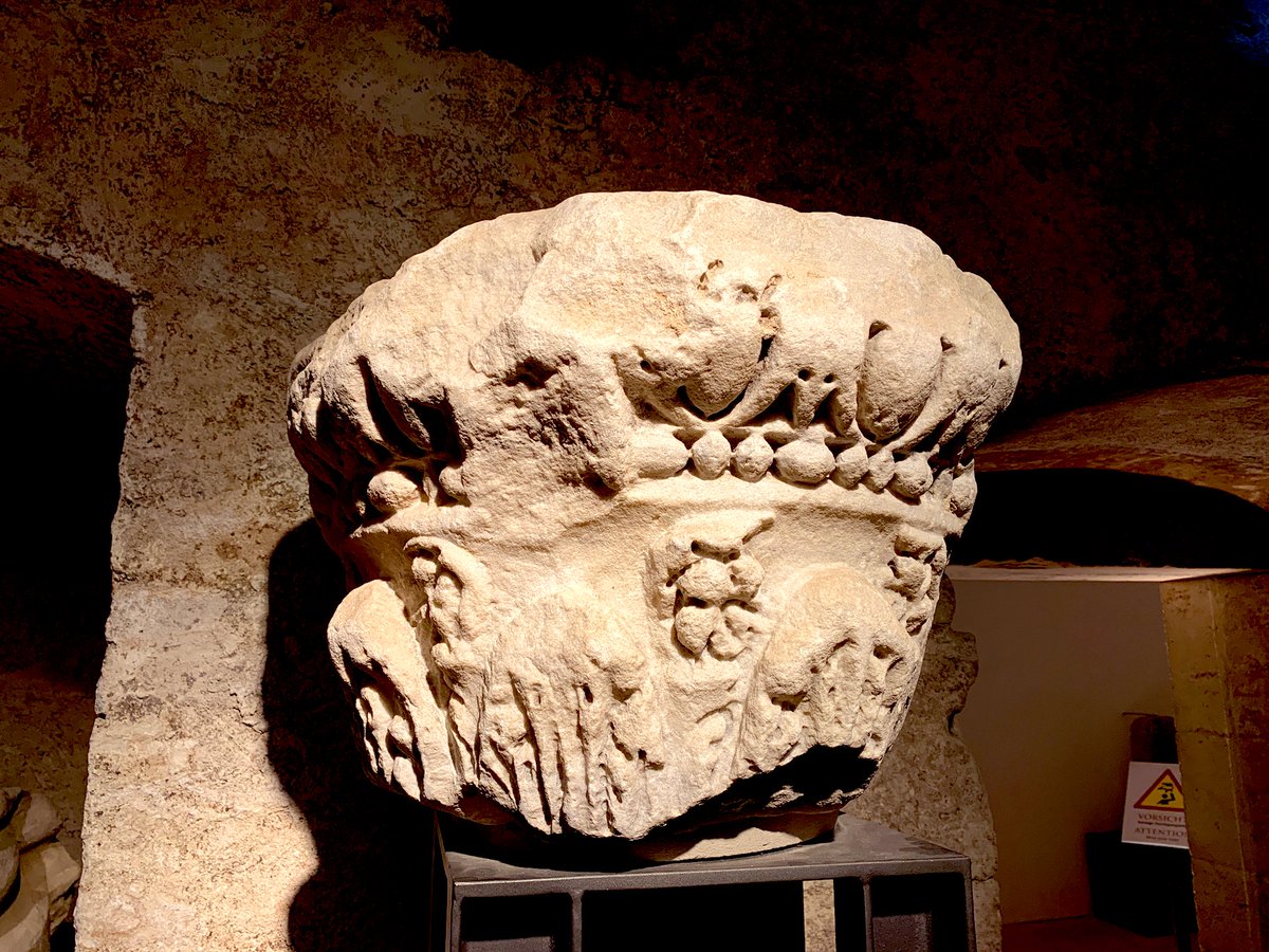 This marble capital is Late Antiquity and the Early Middle Ages in a nutshell. Originally probably from Ostia it was taken north of the Alps by Charlemagne for his palace in Ingelheim. After the palace went into disuse it found its way across the Rhine to Eberbach monastery. 1/