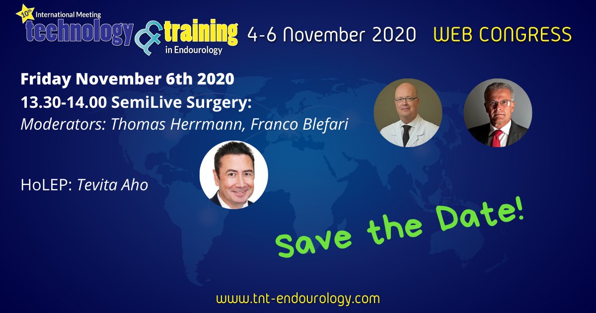 Virtual T&amp;T 2020: Save the Date! tnt-endourology.com