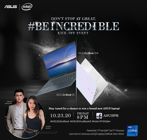 ASUS Unveils its first Intel 11th Generation Consumer Laptops in the Philippines. Tune in tonight 8:00 PM at the @ASUSPh page!
https://t.co/g6f1Wkrkeh
#BeIncredicle #ASUSPh #ASUS #WomanInDigital #ASUSVivoBookS #11thGen https://t.co/QplaAYRvJ7
