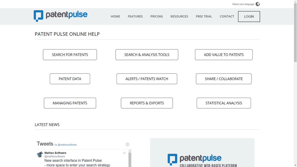 matheosoftware's tweet photo. New Patent Pulse online help !
Including tips &amp; tricks, hot patent search strategies ....

https://t.co/E36nDhBM9d

#patents #patentsearch #industrialproperty #FTO #patentanalysis #patent https://t.co/StBKPmxYTq