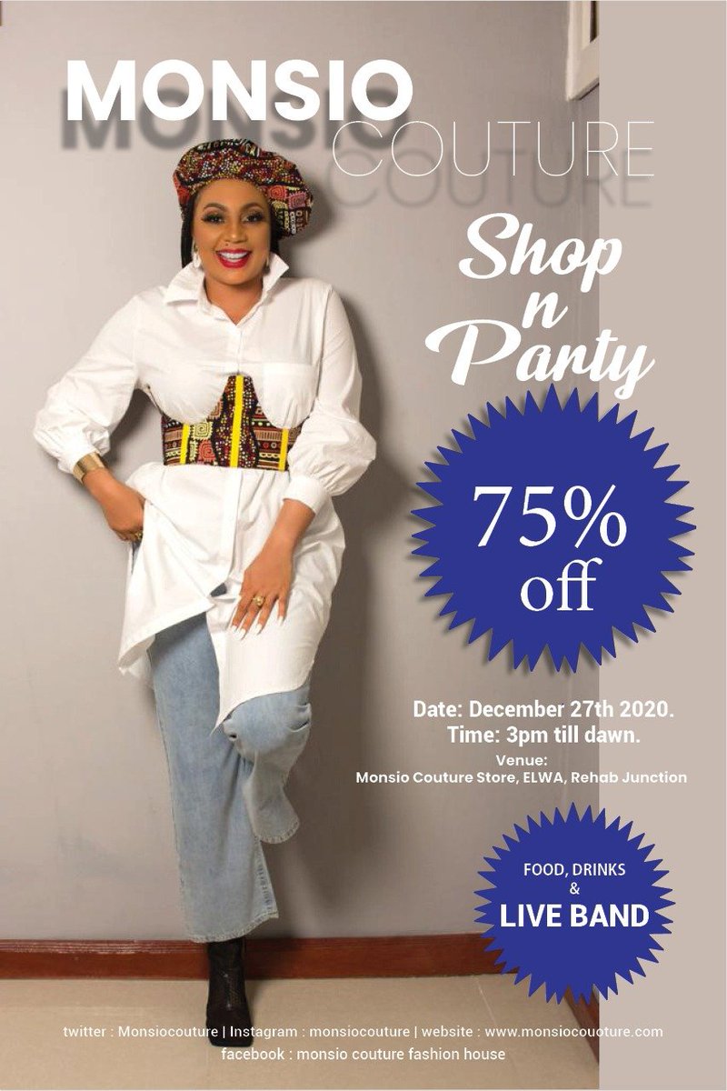 A great PARTYING & SHOPPING experience, 75% DISCOUNT!!! You don't want to miss!!!
#friday #fridayvibes #womenempowerment #womeninbusiness #womensupportingwomen #design #designer #designinspiration #fashion #fashionblogger #fashionista #outdoors #womensfashion #menfashion https://t.co/sP2j0mdEmi