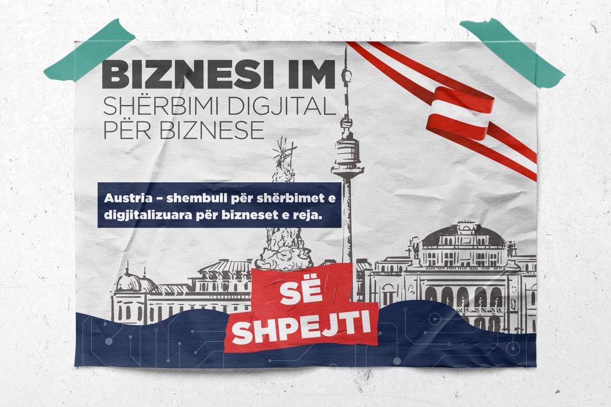 eciksconsulting's tweet photo. Me BIZNESI IM përfiton shërbime digjitale sikurse bizneset në Austri. Bëhesh më konkurrues dhe zgjeron tregun. 

Platforma Shërbimi BIZNESI IM lansohet së shpejti.
#MindMyBusiness #AustriainKosovo #transformimidigjital https://t.co/nidjXIA8x8