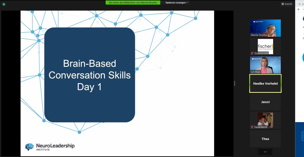 FischerCTC's tweet photo. Just startet the Brain-Based Coaching Curriculum @ NeuroLeadership Institute  
#NeverStopLearning
#Coaching
#Letslearnsomethingnew https://t.co/N3Xjxm5eQ2