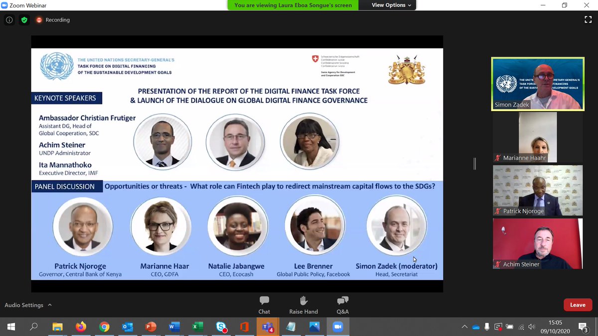 UNDPGeneva's tweet photo. 👉Here is recap on the trendy topic of #digitalfinance &amp; #BigFinTech Governance: recording of our talk w/@ASteiner, @njorogep, Amb Christian Frutiger, @HaahrMarianne  @SimonZadek @LeeBrenner : https://t.co/EqZoUzKw5r
Thanks @2030AgendaCH &amp; @SwissDevCoopfor supporting the process! https://t.co/KbKRmpRDR2