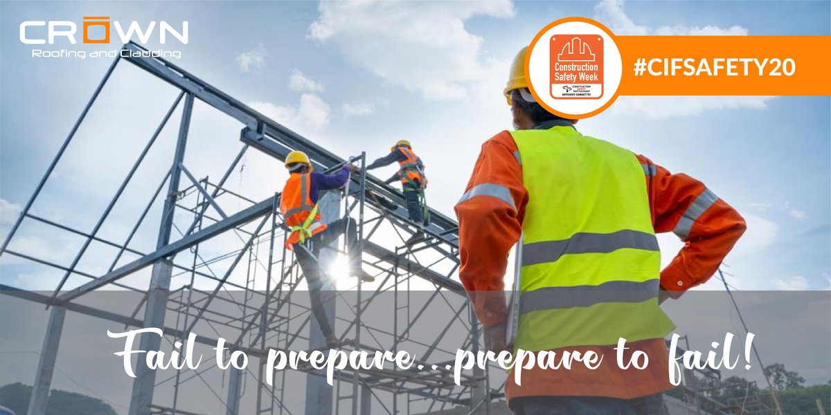 CrownRoofingLTD's tweet photo. CIF Safety Week Day 5: Emergency Preparedness. Construction sites can be dangerous places and should have an emergency plan so that quick and effective action can be taken in the event of a problem.
#cifsafety20 #cifsafetyweek #safetyweek2020 https://t.co/lZqwcj04kJ