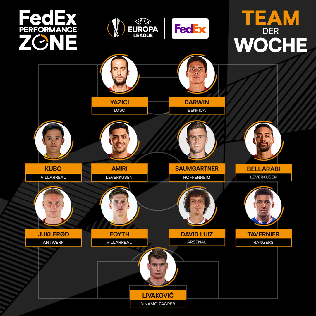 Onze de la 1ère journée de la Ligue Europa
