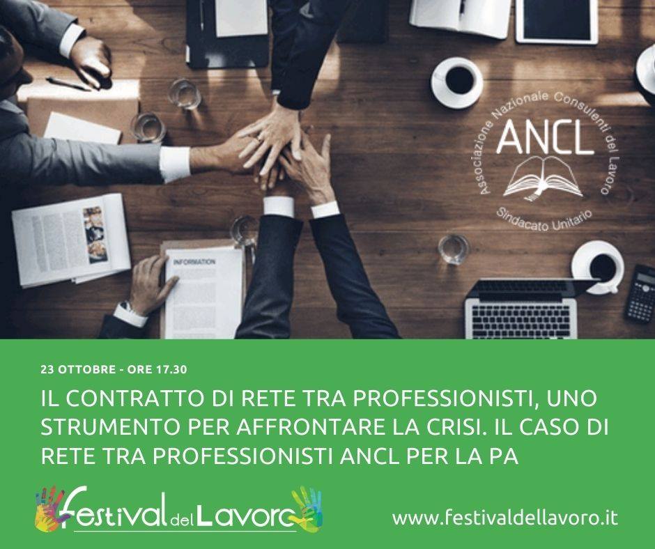 Il #FestivaldelLavoro2020 è iniziato! Una giornata ricca di eventi in cui ci sarà anche il nostro webinar sul 𝐜𝐨𝐧𝐭𝐫𝐚𝐭𝐭𝐨 𝐝𝐢 𝐫𝐞𝐭𝐞 𝐭𝐫𝐚 𝐩𝐫𝐨𝐟𝐞𝐬𝐬𝐢𝐨𝐧𝐢𝐬𝐭𝐢, che si terrà alle ore 17:30. 
Iscriviti gratuitamente qui: register.gotowebinar.com/register/34123… Evento valido FCO