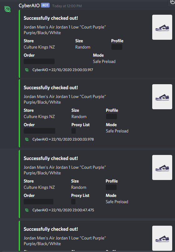 hml4kicks's tweet photo. s/o @Synergy_io and @SneakerguideNz for 2 slot hits
also thx @Cybersole @Leafproxies goated combo https://t.co/Jg8LWC70N7