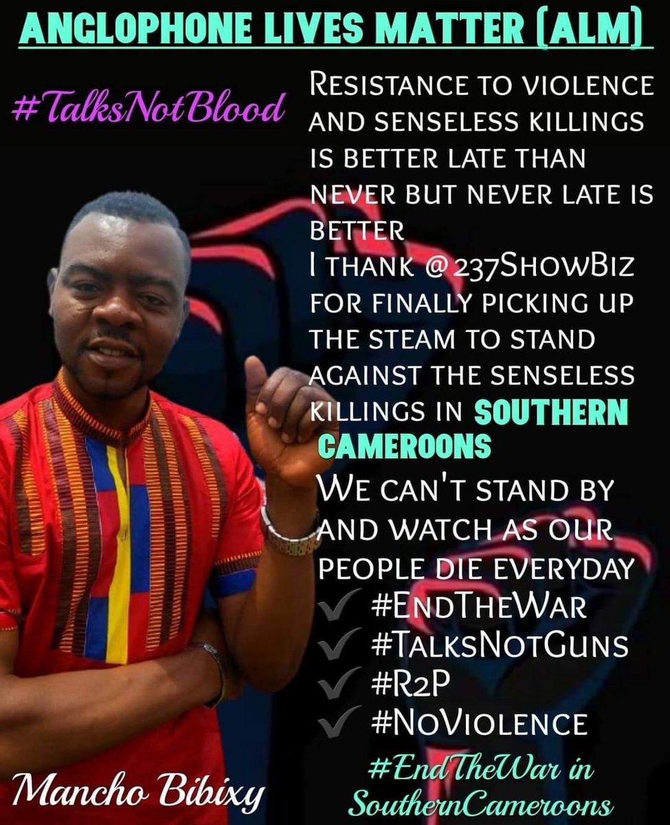 MimiMefoInfo's tweet photo. Anglophone crisis: Mancho Bibixy, leader of the coffin revolution has reacted positively to ongoing calls for an end to the crisis by Cameroonian celebrities. 

Mancho says "better late than never...".

Mimi Mefo Info https://t.co/nbdXybeE8f