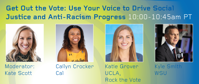 pac12's tweet photo. On Thursday, Oct. 29, "Amplifying Voices for Change" will feature discussions on several important &amp; relevant topics, including 👇👇👇 #vote  

Register ➡️ https://t.co/MpkXKFleW5

🗓️ Oct. 29 (10a-3p PT)
🎟️ FREE https://t.co/z3cuAqxDcU