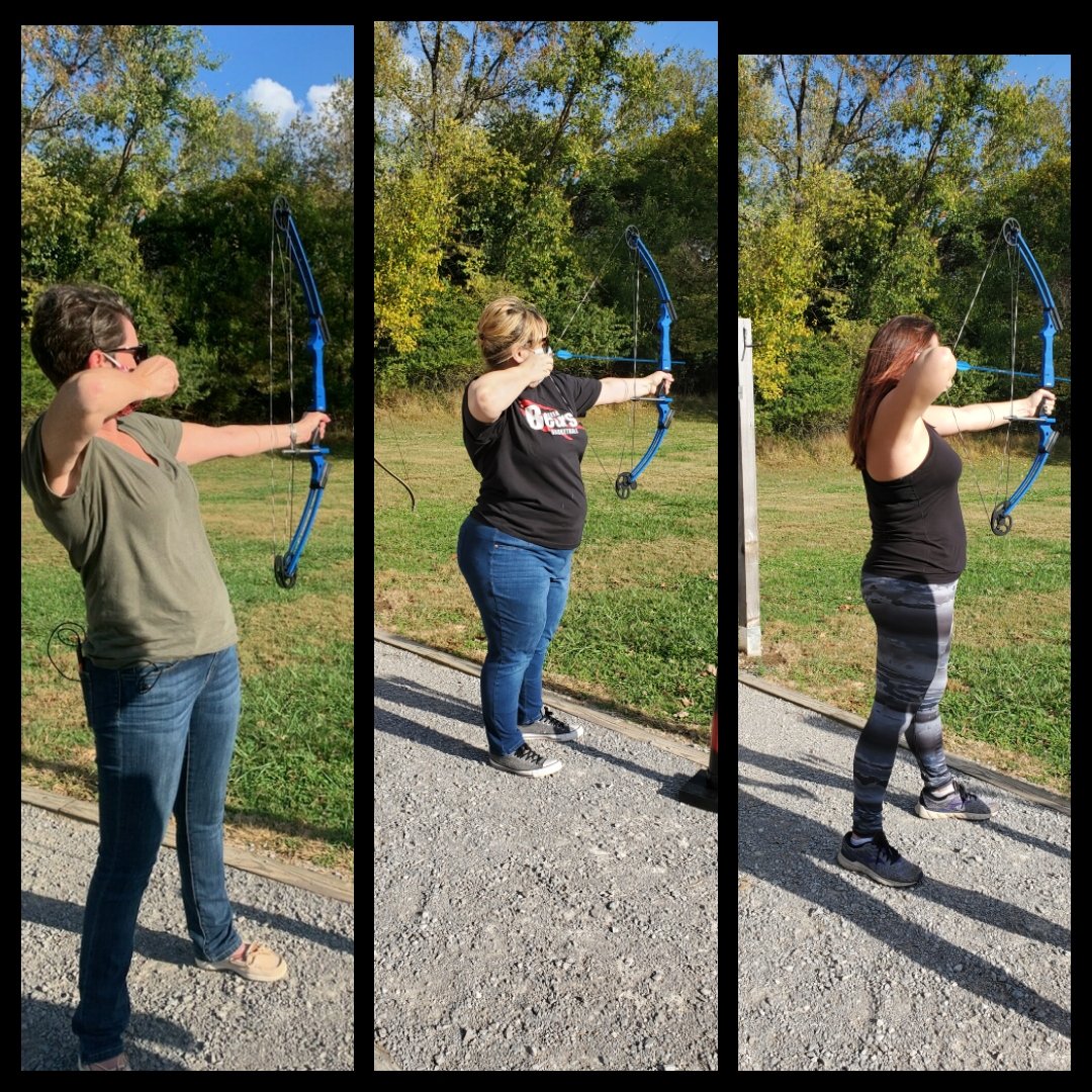 Meyzeek teachers can hit more than learning targets. Meyzeek staff end the day by taking time for self-care (safely, of course) to recharge for another Fabulous Friday in NTI 2.0! <a href="/MeyzeekMiddle/">@MeyzeekMiddle</a> <a href="/GuestJCPS/">Andrew Guest</a> <a href="/SandyDearborn/">Sandy Dearborn</a> <a href="/Dr_RKBranch/">LJTMSPrincipal</a> @kmastronicola1 @YSCBAKER