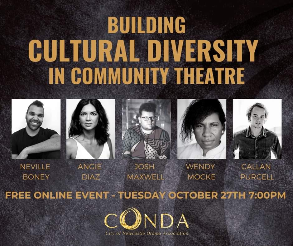 Excited to be a part of this. Free Online discussion with a panel of practitioners reviewing & looking at ways for theatre companies to build diversity in their casts, crews & audiences with Bla(c)k, Indigenous & POC.Register at TryBooking: trybooking.com/BMBBH