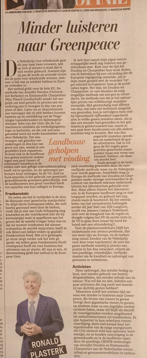 LoddersJaap's tweet photo. Minder luisteren naar @GreenpeaceNL een sterke column  van @RPlasterk . https://t.co/qBAoDmMn1e