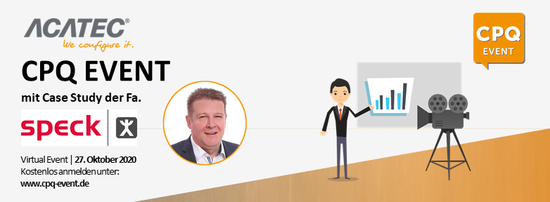 ACATEC's tweet photo. #CPQ ist in aller Munde. Aber was kann die Software wirklich? Finden Sie es heraus: 27. Oktober | Virtuelles CPQ Event

Mit der Case Study der Fa. Speck Pumpen - Hersteller von qualitativ hochwertigen Pumpen.

Hier kostenlos anmelden: https://t.co/UEaJu53rRA

#konfigurator https://t.co/Fi1BlN7xL3