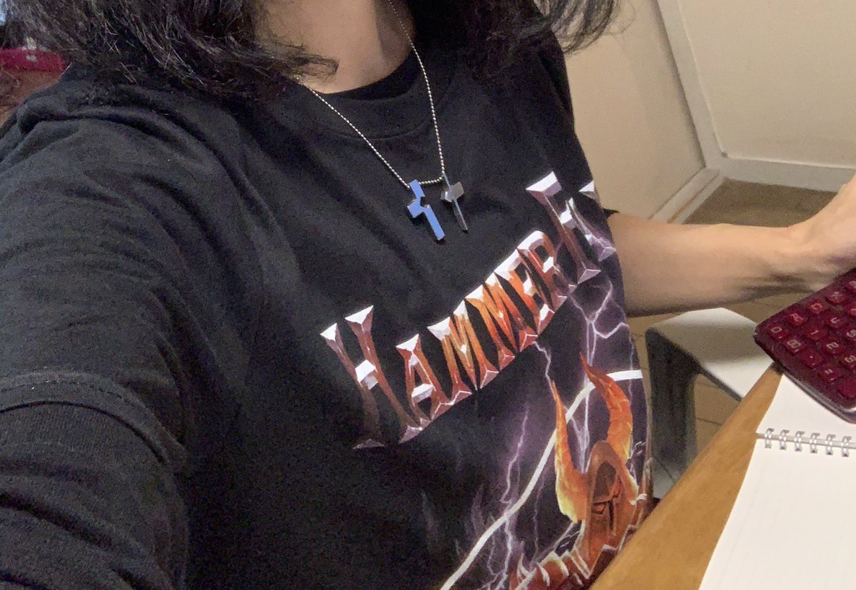 MikiNakajima666's tweet photo. HammerFall のライブBlu-ray、ラッキーなことにテレワーク中に届いた❣️ 早速着てお仕事お仕事www
#HammerFall
#Liveagainsttheworld https://t.co/nJWO0sJSuh