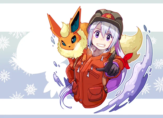 ポケ盾だ! 雪だし王が傍にいたら暖かそう #でろあーと 