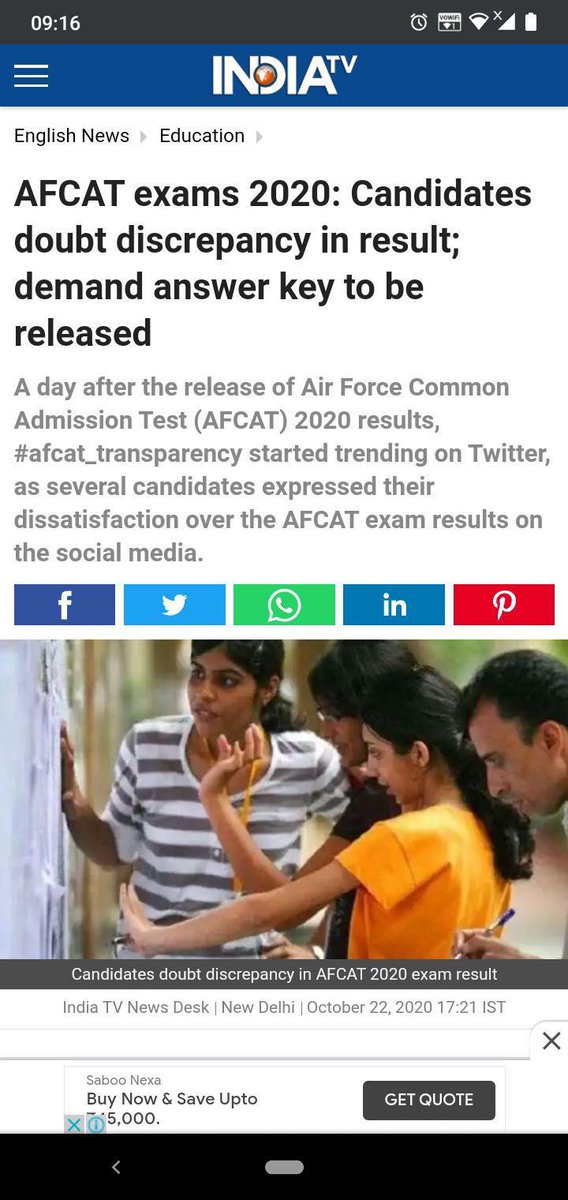 simran_arshiya's tweet photo. Disappointed with THE AFCAT RESULTS. Want a recheck .#afcat_transparency #AFCAT_answerkey #afcat2020 @IAF_MCC https://t.co/KxrDqRv8Ju