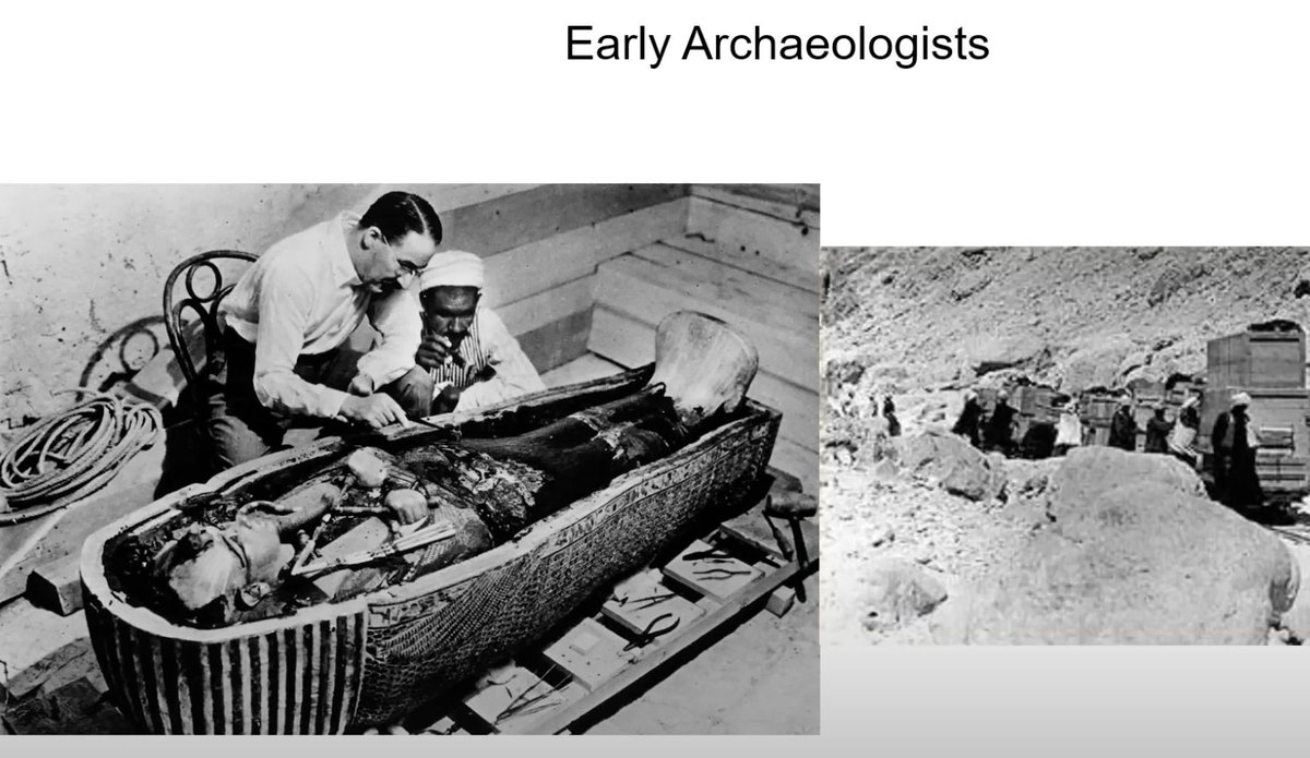 Archeology and Anthropology have deep roots in imperialism and colonialism, and many human remains kept in collections are of people affected by these crimes of the past. For example, dug up white bodies were reburied while indigenous bodies were often displayed in museums. 4/14