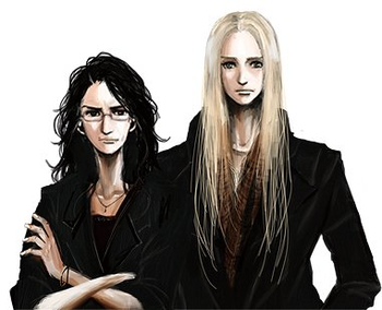 GunjouMC suffers an abusive marriage. Unable to stand it any longer, she asks her lesbian friend to kill her husband for her. Yeah, murder lesbians.