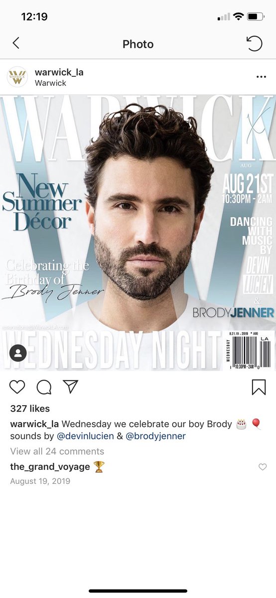 in fact, Brody is seen on several covers for Warwick dating back to 2016