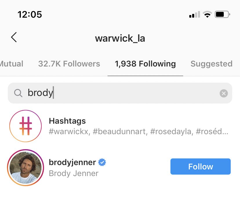 Brody has connections to Warwick and Nik Richie... surprise surprise