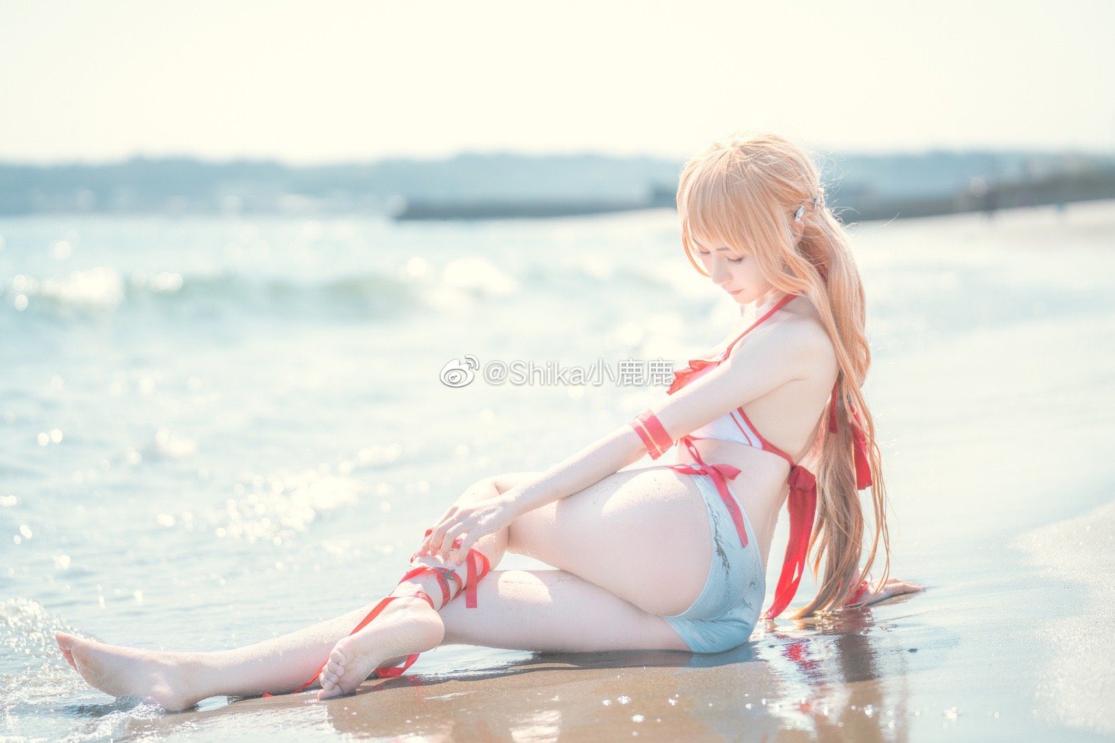 画像,#ソードアート・オンライン #SAO #コスプレ #cosplay  今シーズン、ビーチでの撮影は本当に寒いです！！！あなたがそれらのように愿っています(⁎⁍̴…