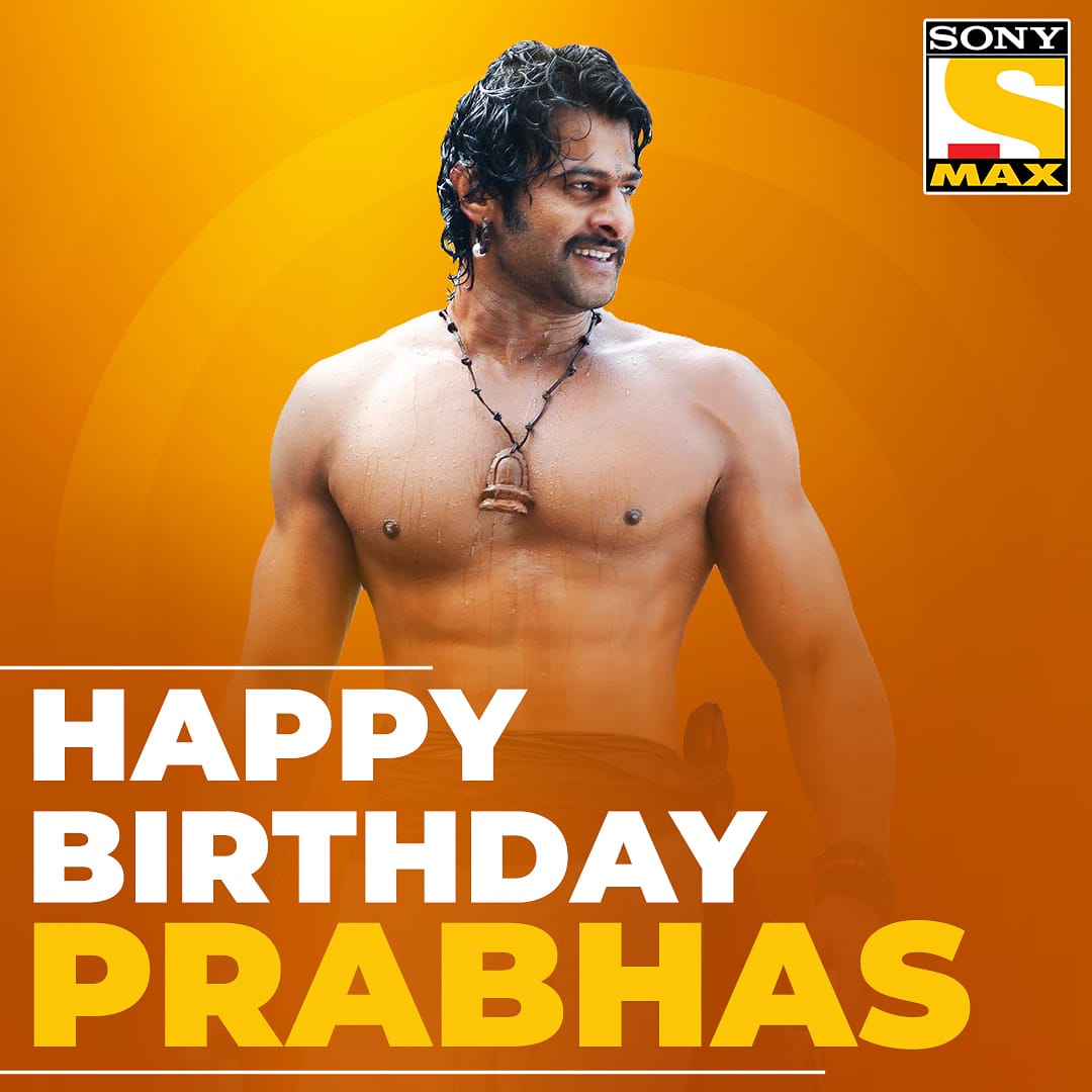 SonyMAX's tweet image. Jiyo re #Bahubali! Sony MAX wishes a very happy birthday to the superstar Prabhas!
 #HappyBirthdayPrabhas