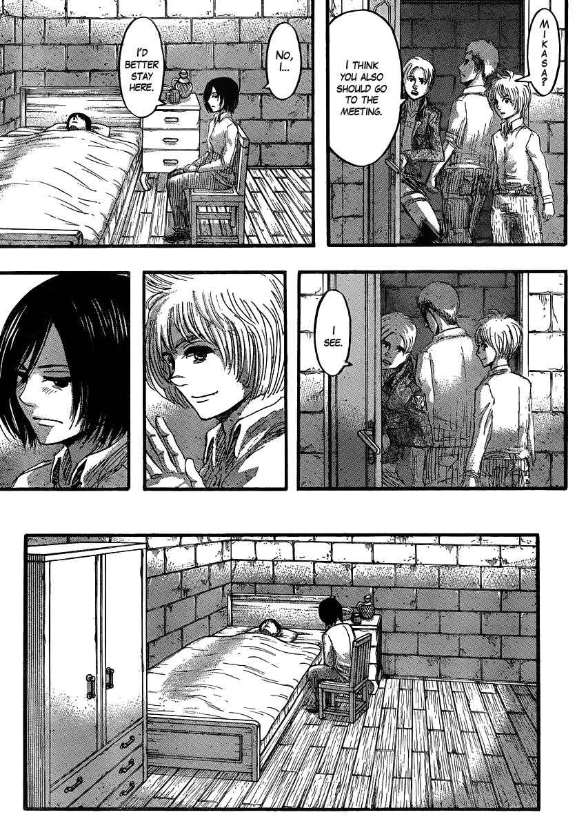 jean& #39;s gloomy expression when armin and him left mikasa and eren alone.