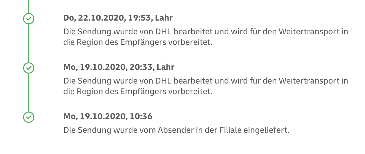dorofleck's tweet photo. @DHLPaket  Sicher auch wegen der Corona-Einschränkung blieb mein Paket 3 Tage dort liegen, wurde zweimal zum Weitertransport vorbereitet - sicher ist sicher 😉 . Nur der Empfänger wartet seit Tagen darauf https://t.co/y5xdIK2DfX