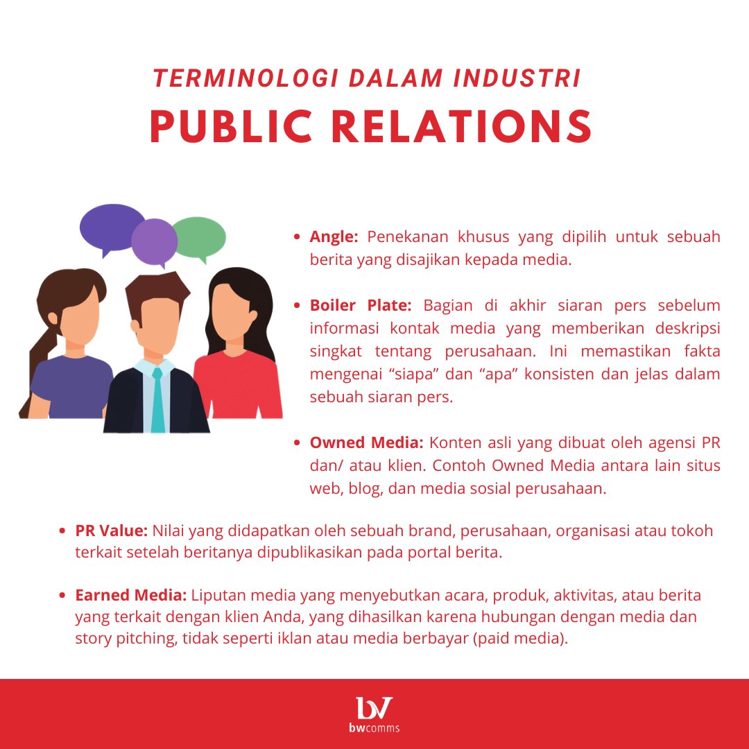 bwcomm's tweet photo. Pernah merasa bingung bedanya press release dan press conference? Yup, ada beberapa terminologi dalam industri PR yang mungkin bisa membingungkan. Pelajari di artikel berikut yuk! https://t.co/v7eaPKyYhQ
#bwcommunications #bwcomms #MediaMonitoring #PressRelease #PRAgency #PRterm https://t.co/OXFOnftagy