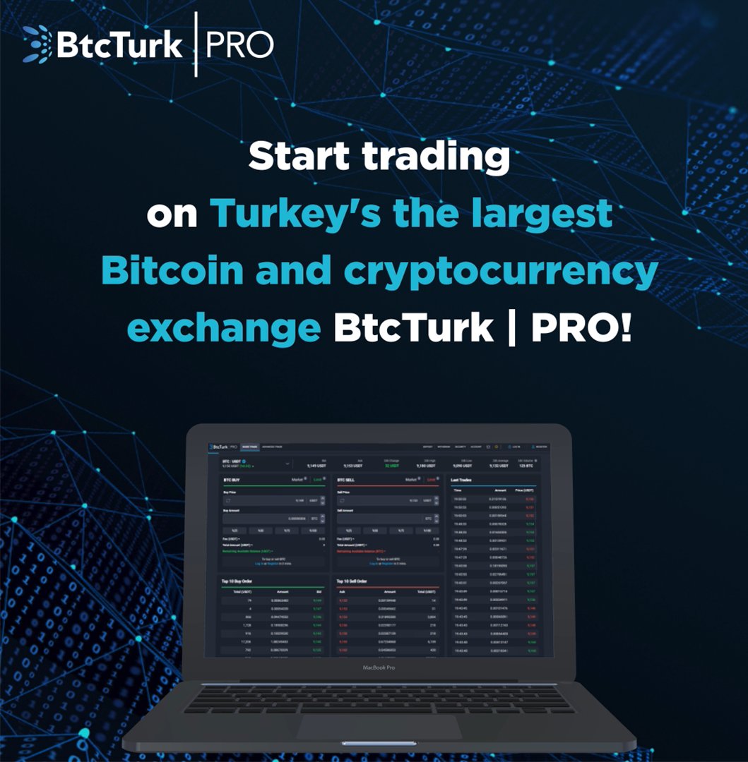 #btcturkpro features a full range of features to help you make informed decisions when trading, including charts, indicators, charts, volume information, last trades and more!

Join Turkey's the largest #Bitcoin exchange #btcturkpro now 👇
pro.btcturk.com/en/pro/exchang…