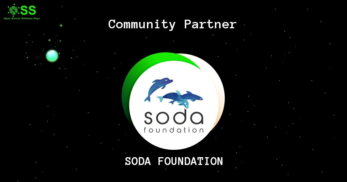 sodafoundation's tweet image. SODA Foundation ❤️ #OpenSource &amp;amp; we are glad to be one of the community partners at #OSSDays.
Listen to Rajat Verma &amp;amp; Vineela Pahchipulusu from the SODA Development team speak on &quot;Data Management in a Distributed Cloud Environment&quot; #OneDataFramework 
ossdays.konfhub.com/#schedule