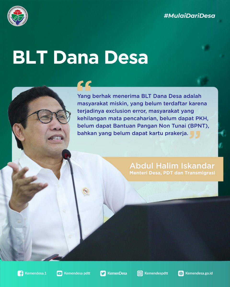 Terima kasih atas kebijakan-kebijakan selama ini yg sangat membantu masyarakat desa. 
#SatuTahunGusMenteri 
<a href="/jokowi/">Joko Widodo</a> 
<a href="/halimiskandarnu/">ABDUL HALIM ISKANDAR</a> 
<a href="/taufikmadjid71/">IG : taufik.madjid</a> 
@fachrilabalado
<a href="/malik_haramain/">malikharamain</a> 
<a href="/imansyukri/">Iman Sukri</a> 
<a href="/azzameldzikrie/">#SantriIndonesia</a>
<a href="/tppkemendes/">TPP KEMENDES</a> 
<a href="/KemenDesa/">Fast Track Travel</a> 
<a href="/P3MDKalteng/">P3MD PROV KALTENG</a> 
<a href="/P3MD_BARTIM/">P3MD Bartim Kalteng</a>