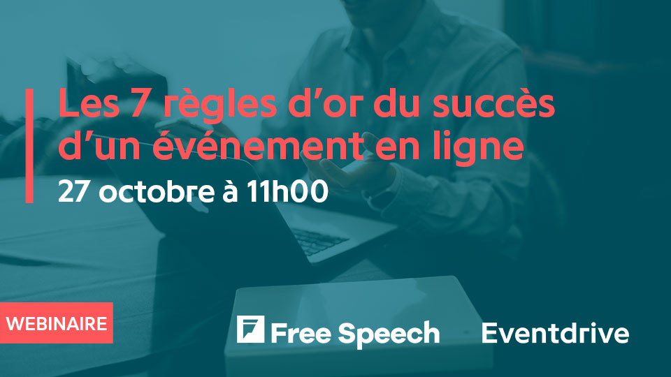 Mardi 27 octobre, Free Speech et Eventdrive vous donneront lors d'un webinaire tous les éléments indispensables à la performance de vos speakers lors d'un événement en ligne.🎙
Si vous n'êtes toujours pas inscrit : hubs.ly/H0yp4XN0
On a hâte de vous y retrouver 🥰