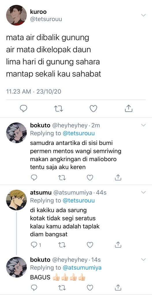 tobyiio's tweet photo. warning : heavy harshword !!

ayo adu pantun https://t.co/WXtFt4pnNH