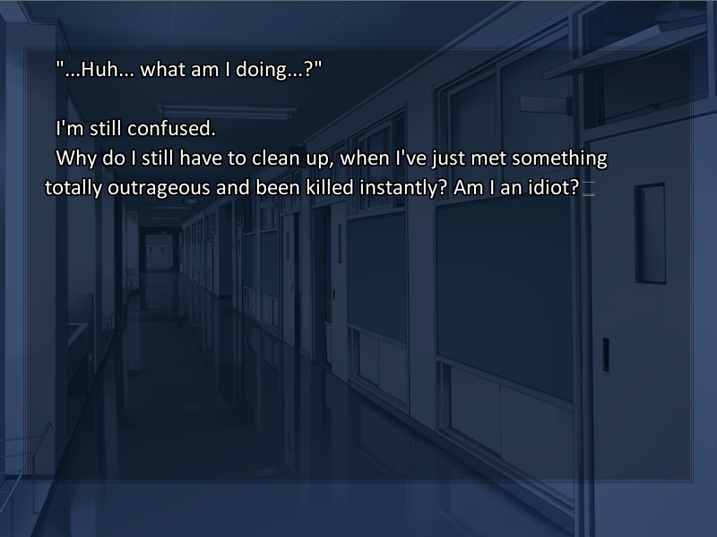 shirou fucking dies and the first thing he does when he's revived is Clean Up His Own Mfing Blood. are you kidding me