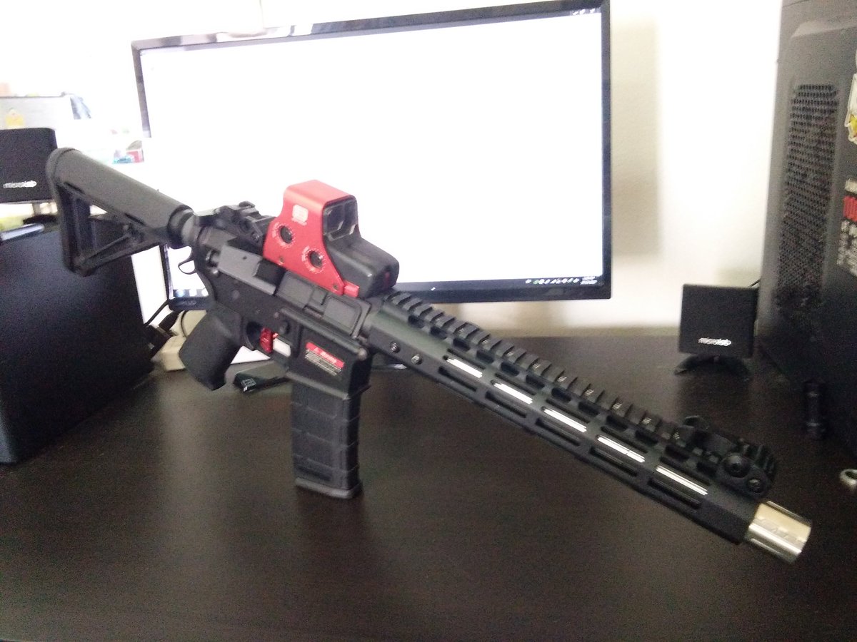 AhhaWister's tweet photo. ใส่ Outer barrel สี metalic พร้อม metalic muzzle brake สวยง่าบบบบ
#bbgun #airsoft #infinitybbgun https://t.co/mlb6ZoMO7D