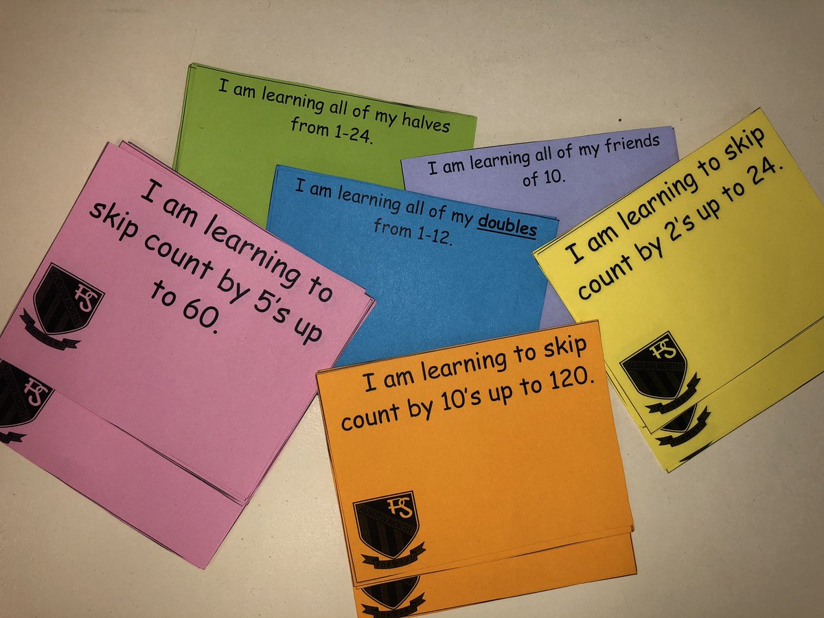 Keeping parents informed &amp; sending home individual maths goals cards to assist parents &amp; students achieve the <a href="/AuburnNthPS/">Auburn North PS</a> annual Year 1 numeracy targets. Another strategy I learnt off the amazing 🤗 ⭐️ <a href="/Jac_French/">Jackie French</a>