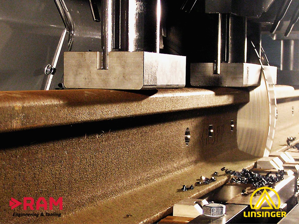 RAMENGTOOL's tweet image. There are saws....
...And there are Linsinger Saws!!

This one cuts railway line AND drills holes at the same time......
.... oh! and heat treats, then finishes the holes ready for action too!

🙌

#cncsawing #railsaw #circularsaw #linsinger