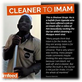 This also reminds me of the cleaner who became an Imaam (such things aren't a surprise but surely bring happiness, Knowledge is no barred in Islam [ https://twitter.com/Keyingin/status/1197964236124758017?s=20] 17/n