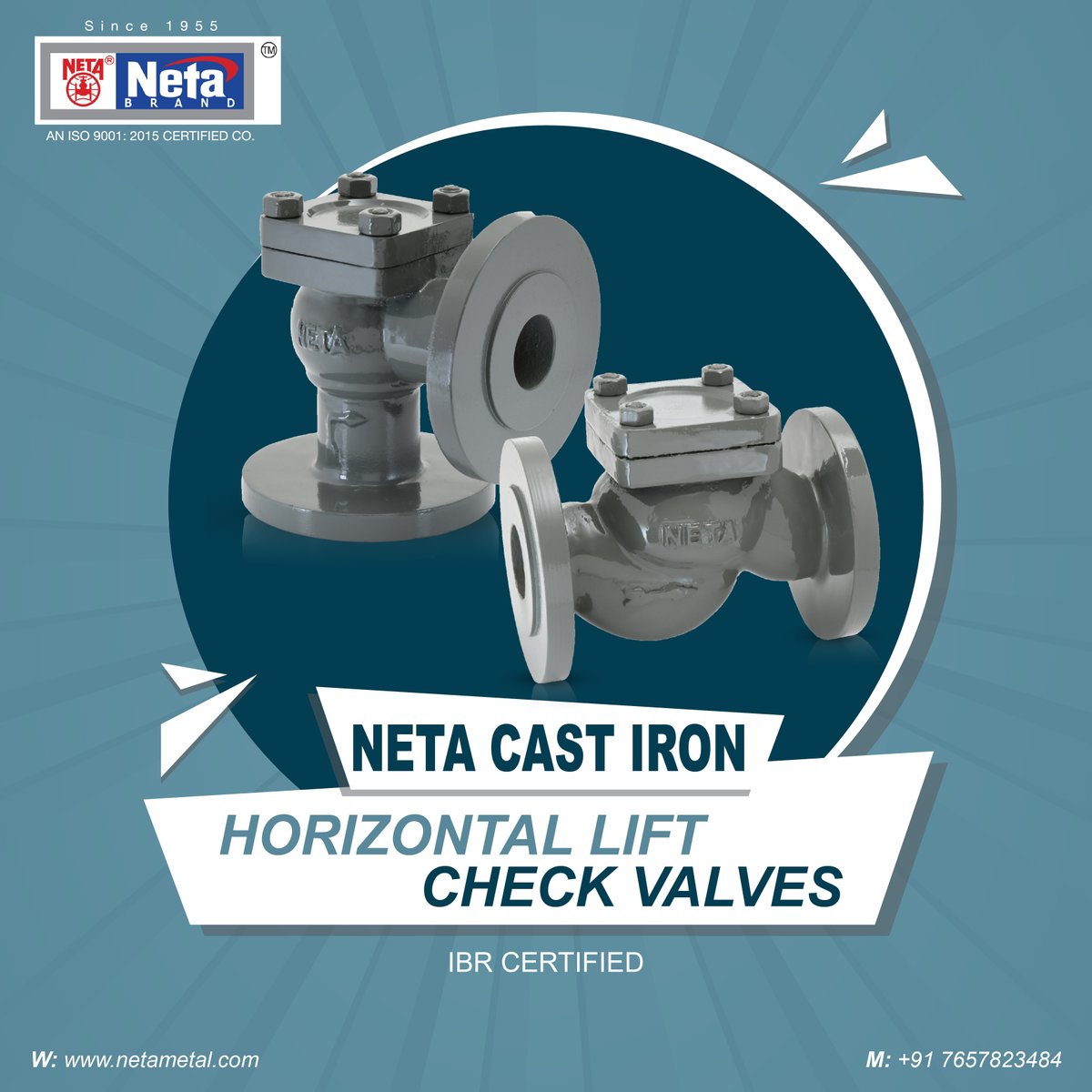 NetaMetalWorks's tweet photo. Neta Cast Iron Horizontal Lift Check Valve is commonly used in the Piping system where they prevent the reversal flow in Piping System. 
Call Now - 076578 23484 / 0181 229 0325
Email. - Info@Netametal.com
#netavalve #localbusiness #vocalforlocalindia #vocalforlocalbharat https://t.co/MyTwgykKNk