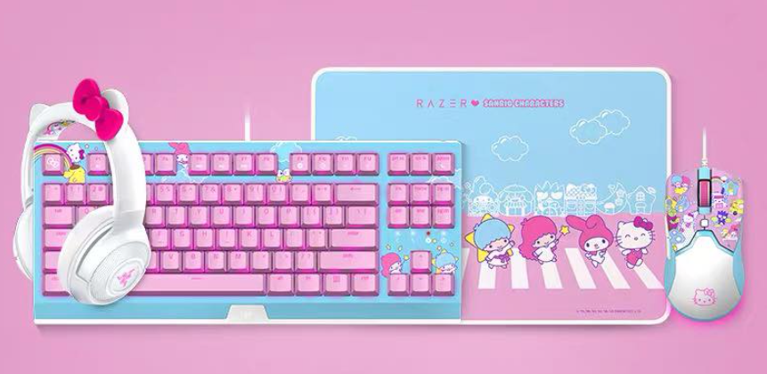 SMB_gg's tweet photo. Gonna destroy faces in video games with these hello kitty peripherals https://t.co/PqwST8yvMX