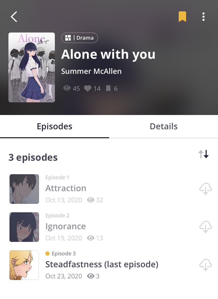 summer_mcallen's tweet photo. The last episode of „Alone with you“ is now out on tapas :) hope you liked the story ❤️❤️ #webcomic #comicrelease #tapascomic #tapascomicschat https://t.co/1nuqXPDc2L