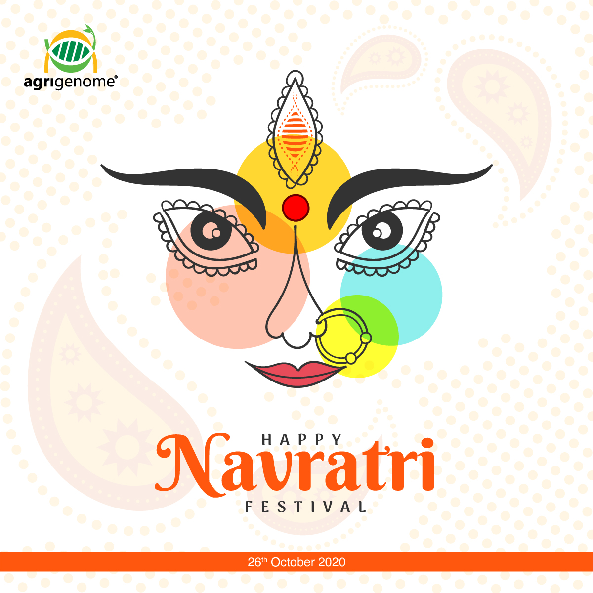 May this festival season fill your life with the colors of Happiness and Prosperity. Wishing you &amp; your Family A very Happy Navratri/Durga pooja/Dussehra.

#navratri #durgapuja #dussehra #garba #navratrispecial #india #jaimatadi #durga #devi  #festival #maa #AgriGenome #genomics
