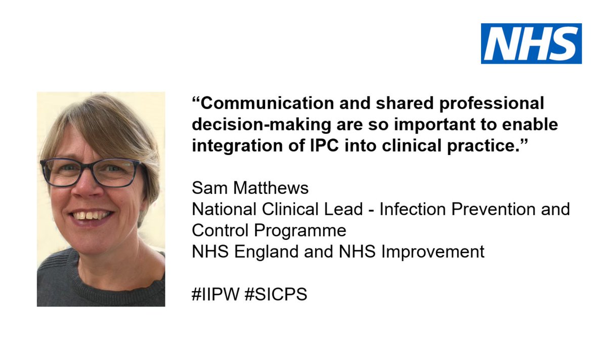 teamCNO_'s tweet photo. Follow Sam Matthews @samalexmatthews, the National Clinical Lead - Infection Prevention and Control programme @NHSEngland and join the #IIPW #SICPs conversation.
Find out more about shared professional decision-making #1ProfessionalVoice https://t.co/EA6bQ5Gh5h https://t.co/R7x8zOtPkQ
