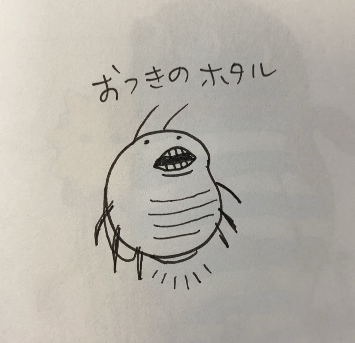 いまパンから言葉だけで聞いて
お付きのホタルも描いた。
ゲンジボタルなら赤と黒かなーと言ったら違うと言われた。 