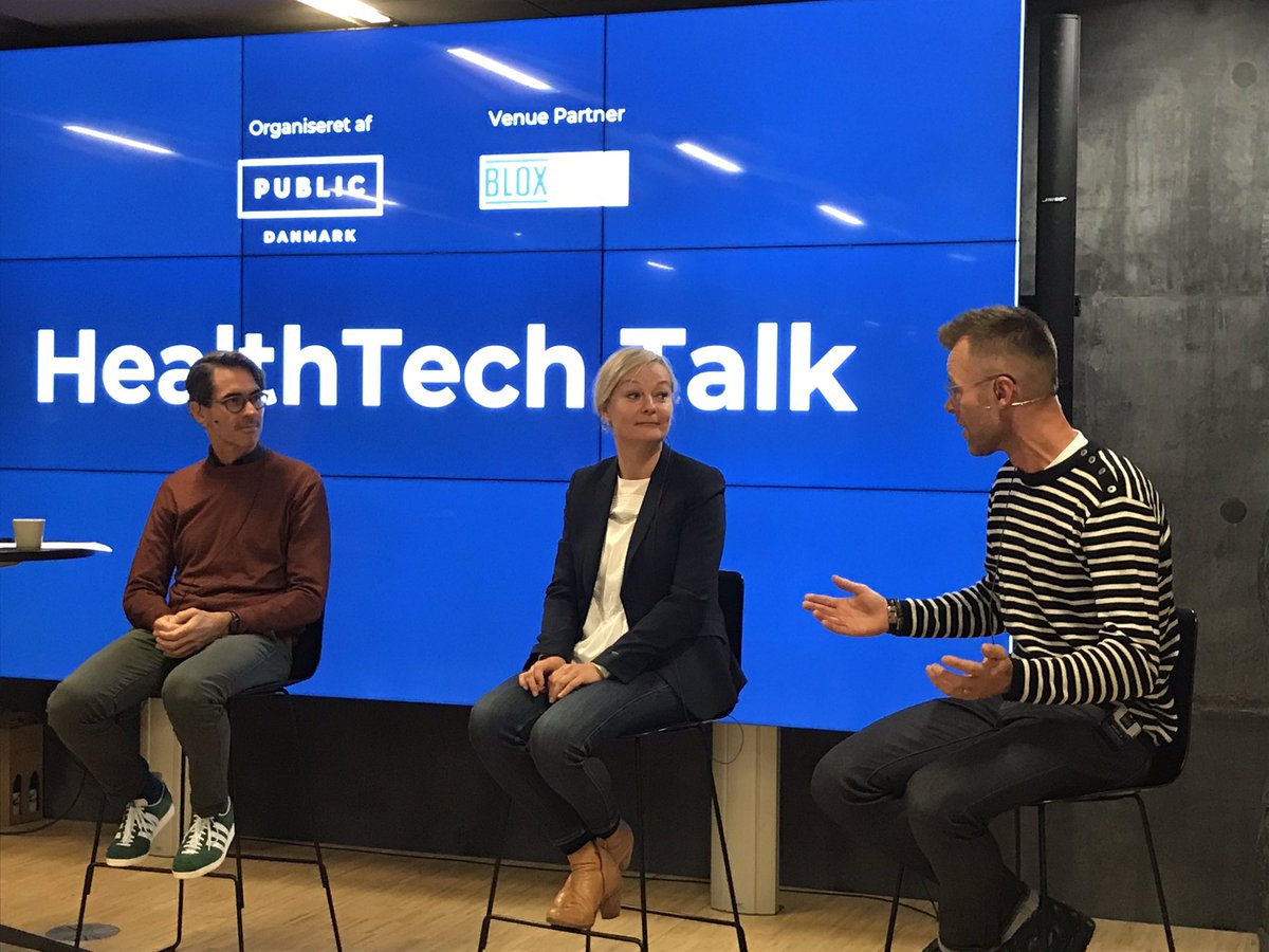 PUBLIC_Denmark's tweet photo. LIVE #HealthTech Talk🩺@kasperbmunk: “Der skal investeres i implementering af tech. Der skal øremærkes penge til implementering. Der er penge i systemet, men vi skal internt turde at allokere midler, der kan være driver.” @hvilshj: “Appel til @Finansmin” #dkpol #GovTech #tech https://t.co/gIJUlyEqdk