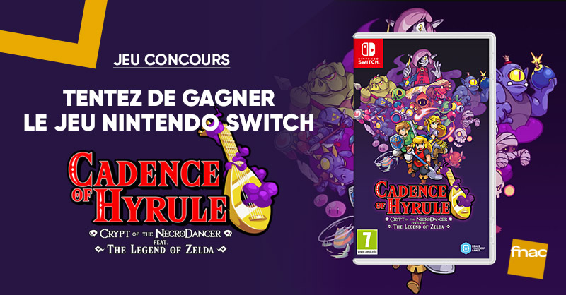 JEU CONCOURS 🎁 | Le jeu Cadence of Hyrule "Crypt of the NecroDancer" vient de sortir aujourd'hui 😍 ! À l'occasion avec <a href="/NintendoFrance/">Nintendo France</a>, on tente de vous le faire gagner 😉. Pour participer : RT + follow <a href="/Fnac/">Fnac</a> 😊 Bonne chance ! 🍀👉bit.ly/2Z1GDfg
